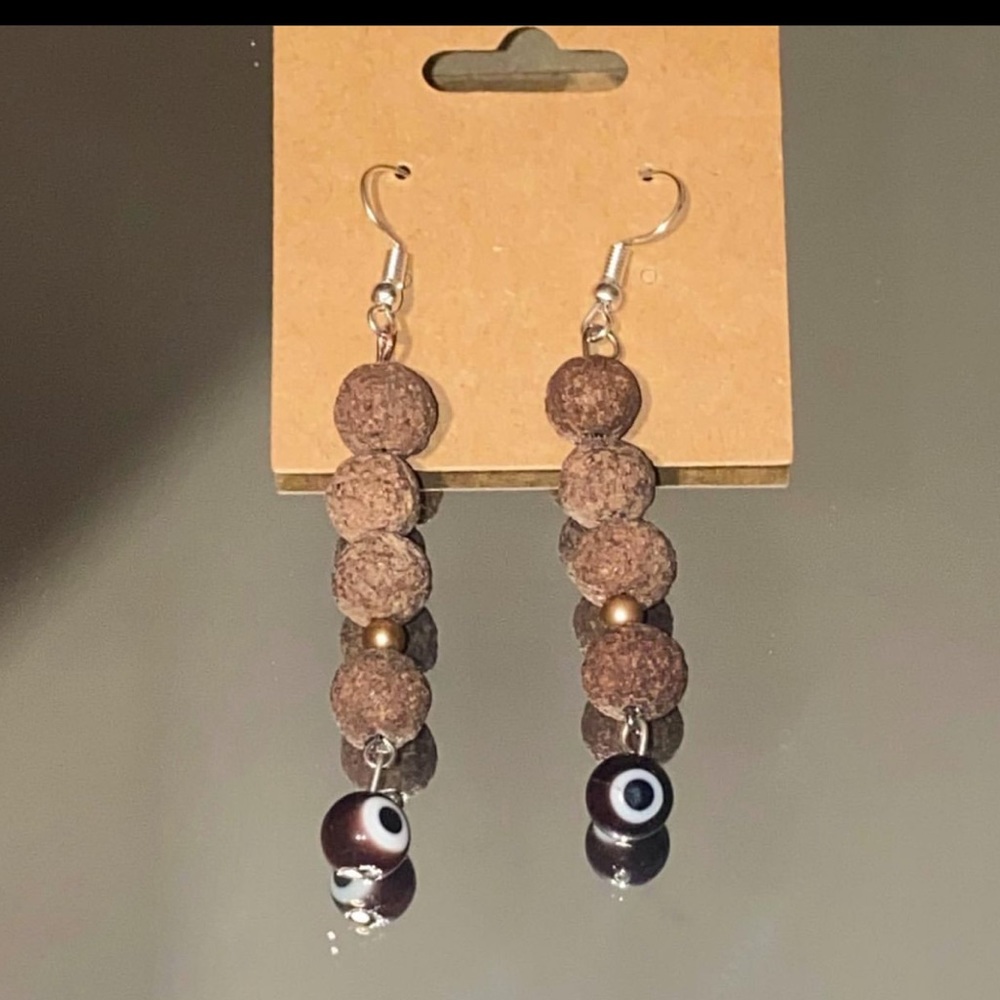 Evil eye earrings